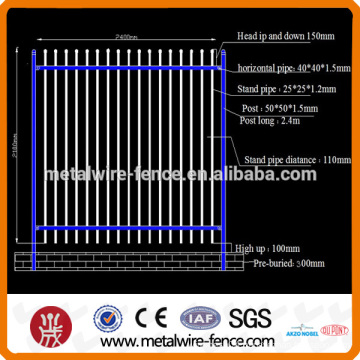 steel galvanized palisade fence ( high quality )